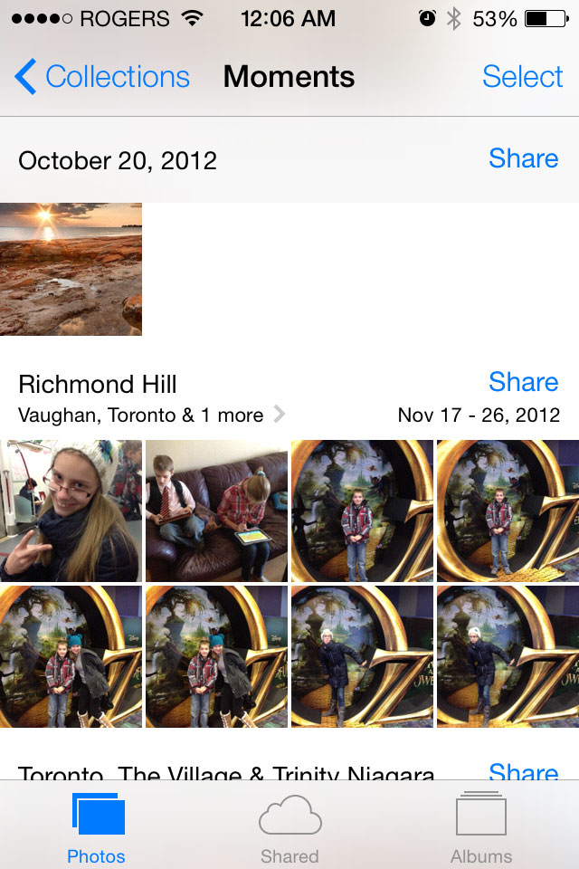 iOS 7 photo stream
